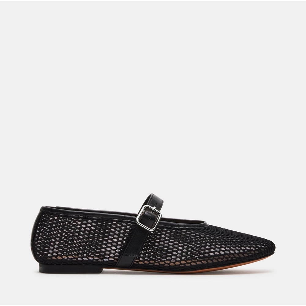 Steve Madden Black Woven Flats with Buckle DREAMING BLACK MULTI